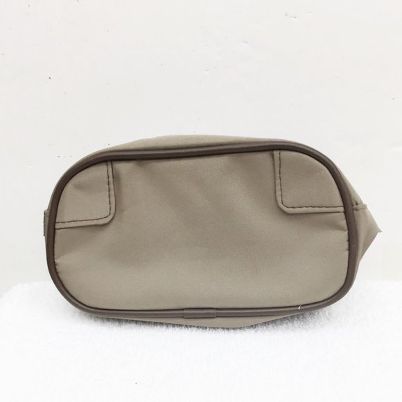 Delta Airlines Amenity Kit Tan Brown Zip Top Toiletry Kit Makeup Case + Contents - Picture 4 of 5
